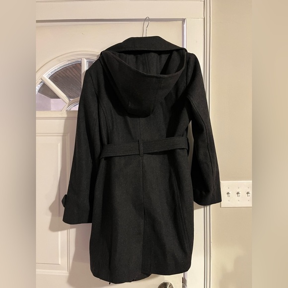 London Fog Women’s Wool Walker Coat | Charcoal - L - Picture 3 of 4